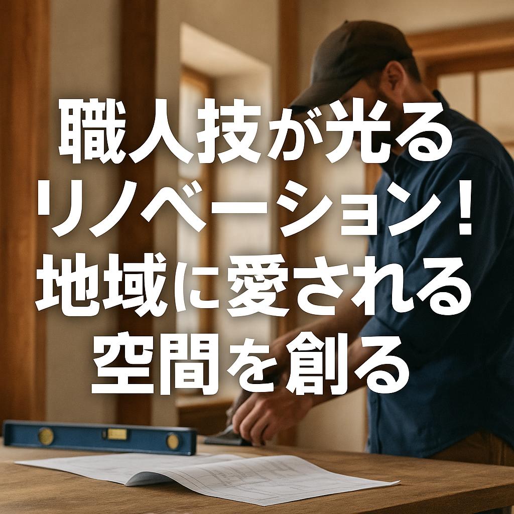 職人技が光るリノベーション！地域に愛される空間を創る
