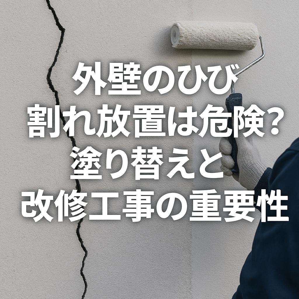 外壁のひび割れ放置は危険？塗り替えと改修工事の重要性