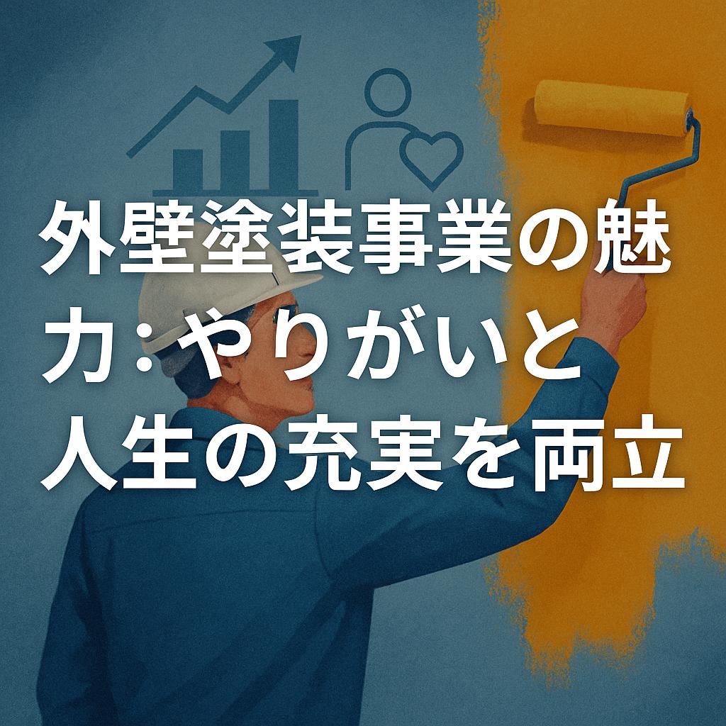 外壁塗装事業の魅力：やりがいと人生の充実を両立