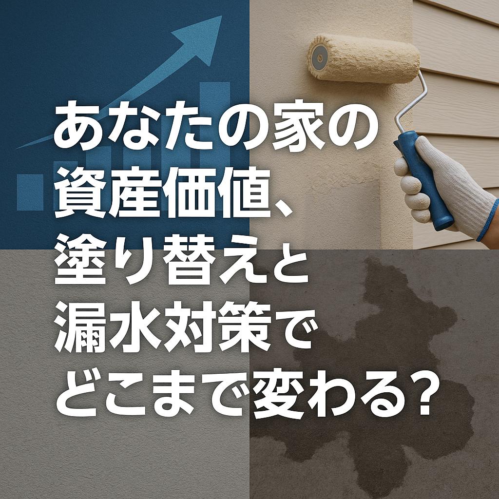 あなたの家の資産価値、塗り替えと漏水対策でどこまで変わる？