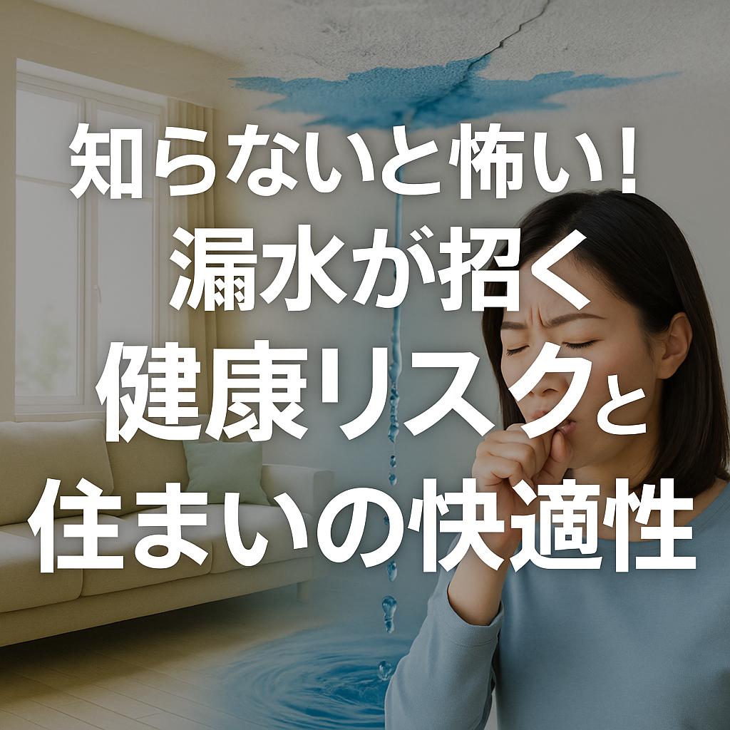 知らないと怖い！漏水が招く健康リスクと住まいの快適性