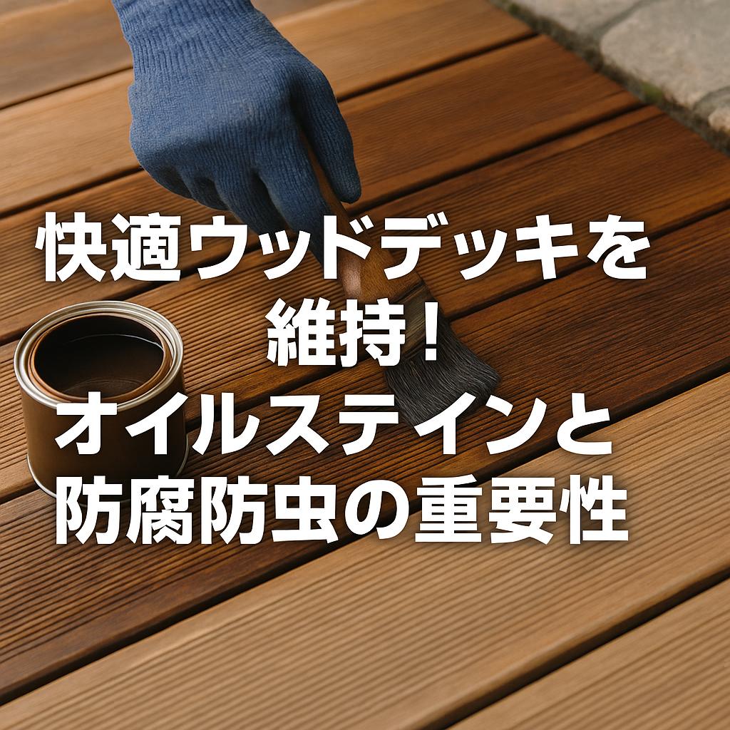 快適ウッドデッキを維持！オイルステインと防腐防虫の重要性