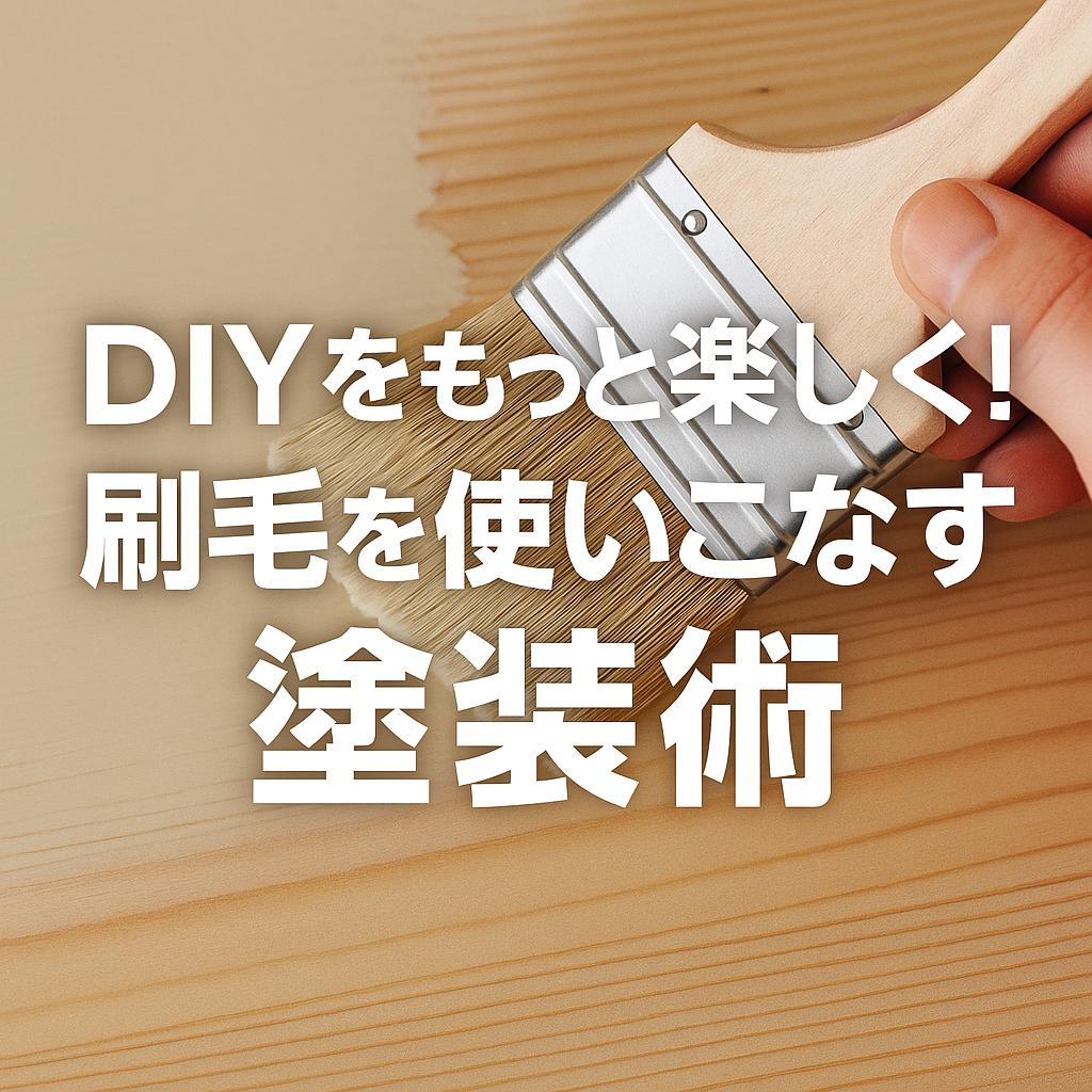 DIYをもっと楽しく！刷毛を使いこなす塗装術