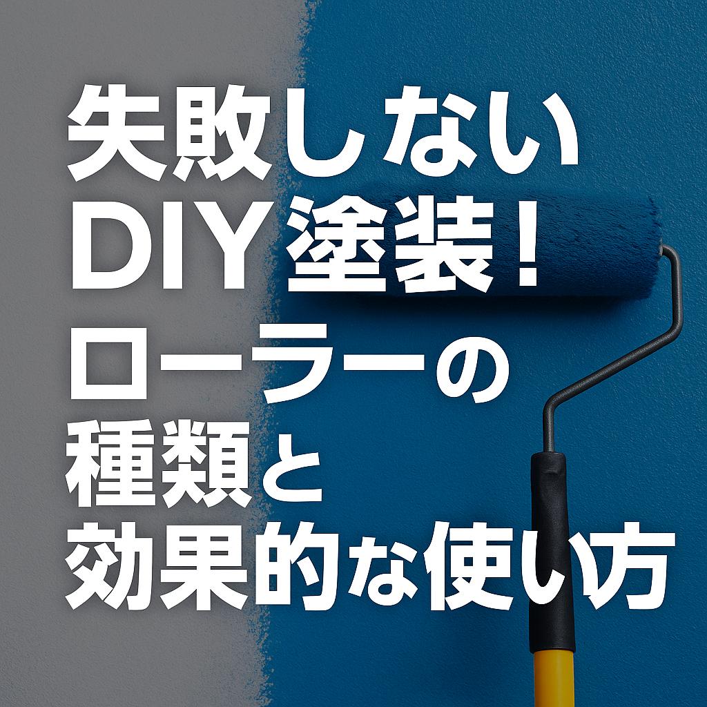 失敗しないDIY塗装！ローラーの種類と効果的な使い方