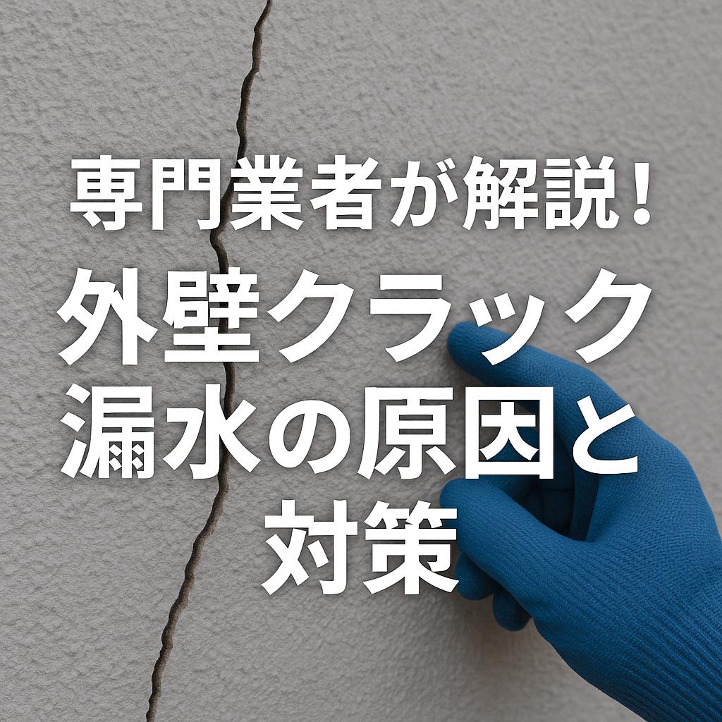 専門業者が解説！外壁クラック漏水の原因と対策