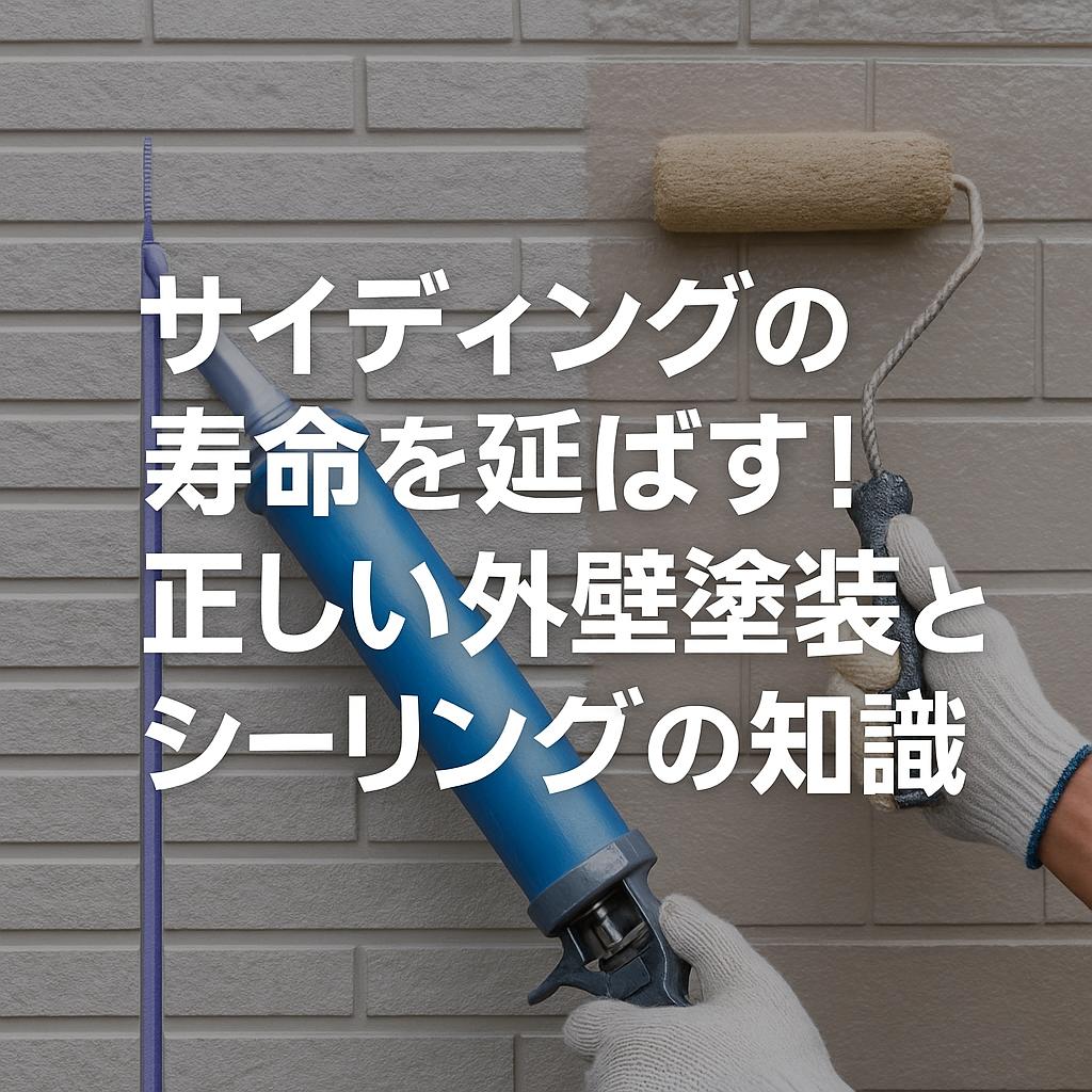 サイディングの寿命を延ばす！正しい外壁塗装とシーリングの知識