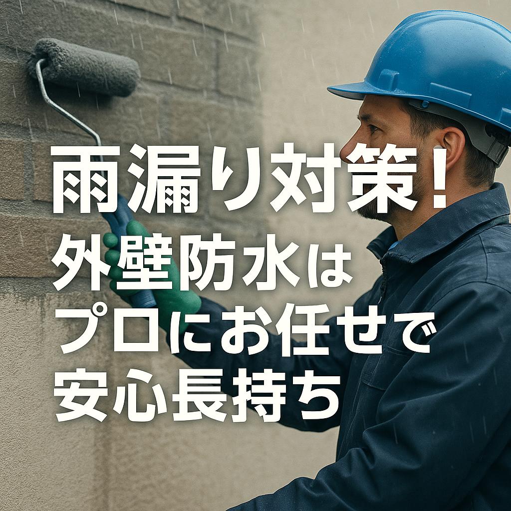 雨漏り対策！外壁防水はプロにお任せで安心長持ち