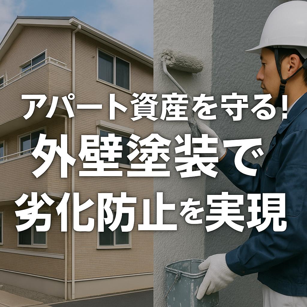 アパート資産を守る！外壁塗装で劣化防止を実現