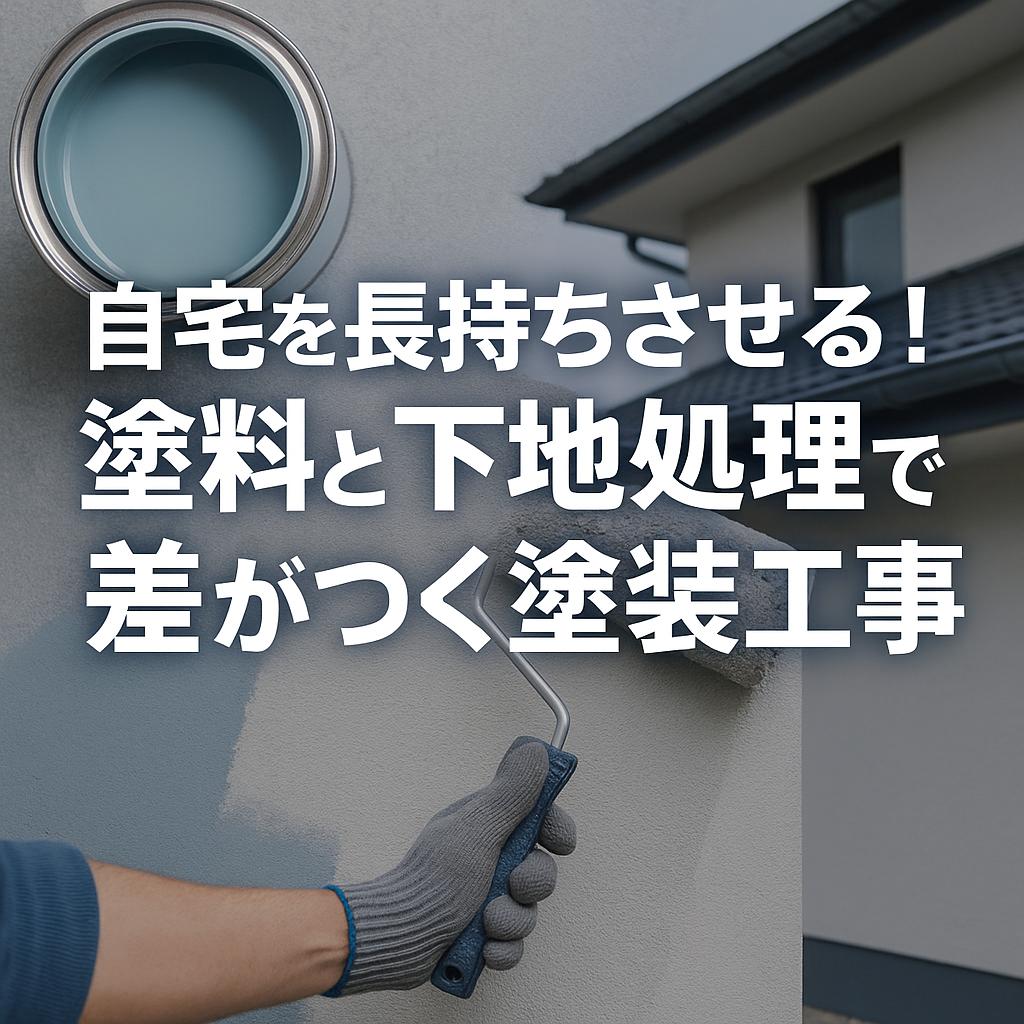 自宅を長持ちさせる！塗料と下地処理で差がつく塗装工事
