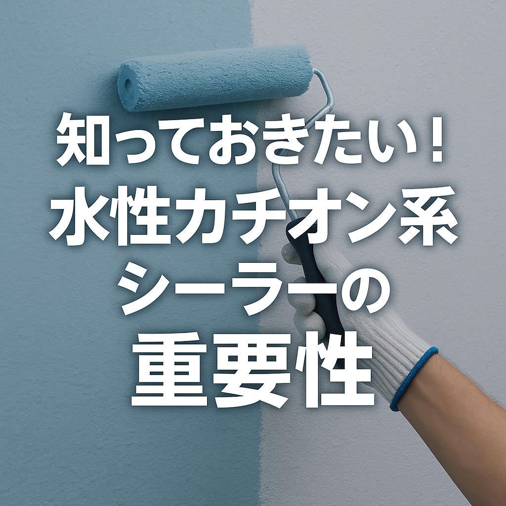 知っておきたい！水性カチオン系シーラーの重要性