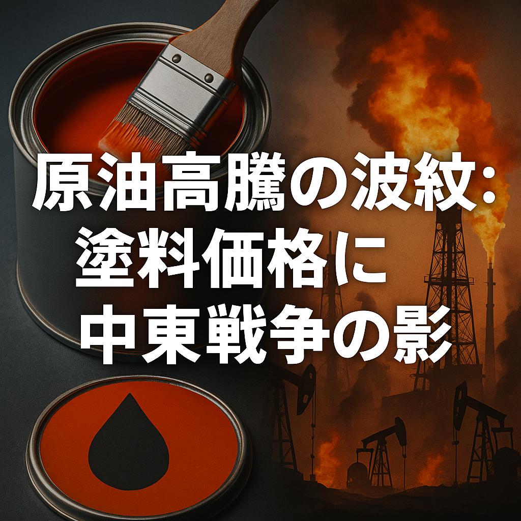 原油高騰の波紋:塗料価格に中東戦争の影