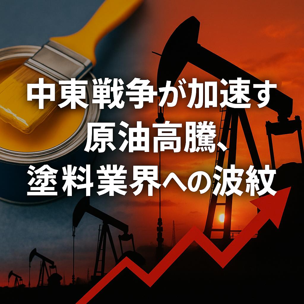 中東戦争が加速する原油高騰、塗料業界への波紋